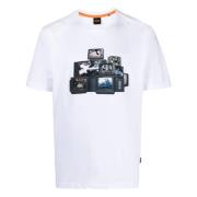 Tee-Mushroom Grafisch T-Shirt Hugo Boss , White , Heren