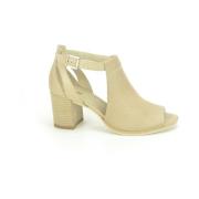 Taupe High Heel Sandalen Trendy Stijl Nerogiardini , Beige , Dames