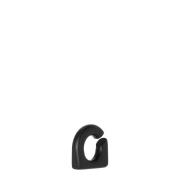 Zwarte Oorbel met Ingedrukt Logo voor Mannen Rick Owens , Black , Unis...