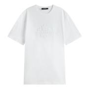 Veelzijdig Wit Katoenen T-Shirt met 3D Print Dsquared2 , White , Heren