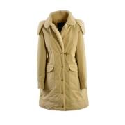 Beige Katoenmix Jas met Afneembare Capuchon Fay , Beige , Dames