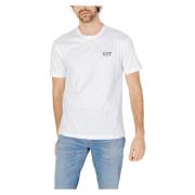 Heren T-shirt Lente/Zomer Collectie Emporio Armani EA7 , White , Heren