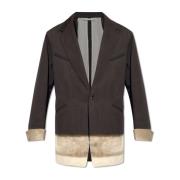 Blazer met trompe loeil-print Maison Margiela , Black , Heren