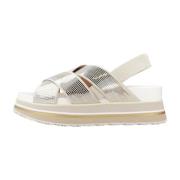 Stijlvolle Platte Sandalen Liu Jo , Beige , Dames