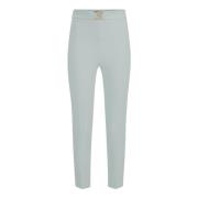 Rechte Elastische Crepe Broek Elisabetta Franchi , Blue , Dames