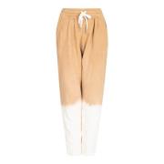 Casual Twee-Tone Katoenen Broek Pinko , Beige , Dames