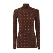 Solid Second Skin Jersey Top Paco Rabanne , Brown , Dames