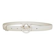 Love Berry Color Block Leren Riem Pinko , White , Dames