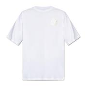 T-shirt met logo-print Versace Jeans Couture , White , Heren