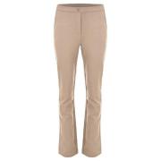 Elastische Basic Broek met Zakken DNM Pure , Beige , Dames