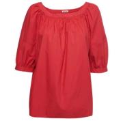 Pre-owned Cotton tops Miu Miu Pre-owned , Red , Dames