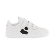 Beth Leren Sneakers met Contrasterend Logo Isabel Marant Étoile , Whit...