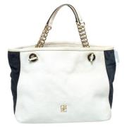 Pre-owned Leather handbags Carolina Herrera Pre-owned , White , Dames