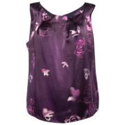 Pre-owned Silk tops Armani Pre-owned , Purple , Dames