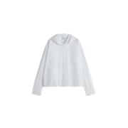 Witte Katoenen Poplin Shirt met Capuchon Aspesi , White , Dames