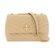 Kleine Kira Schoudertas met Chevron Quilting Tory Burch , Beige , Dame...