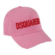 Gabardine Baseball Caps Dsquared2 , Pink , Dames