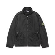 Dubbelzijdige Katoenen Jas met Afneembaar Badge Stone Island , Black ,...