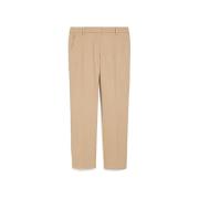 Zandkleurige Stretch Katoenen Sigarettenbroek Max Mara Weekend , Beige...