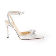 Satijnen pumps met kristallen Mach & Mach , White , Dames