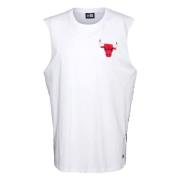 NBA Logo Mouwloos Shirt New Era , White , Heren