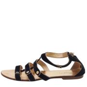 Pre-owned Suede sandals Jimmy Choo Pre-owned , Black , Dames