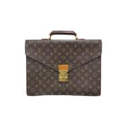 Pre-owned Canvas handbags Louis Vuitton Vintage , Brown , Dames