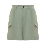 Bermuda Shorts met Plooien Woolrich , Green , Dames