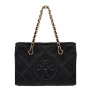 Fleming Leren Tote Tory Burch , Black , Dames