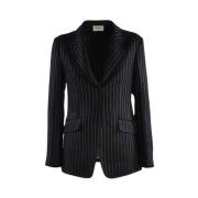 Blauwe Linnen Blazer P.a.r.o.s.h. , Blue , Dames