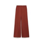 Dames Wol Stretch Broek Max Mara Weekend , Brown , Dames