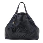 Pre-owned Leather gucci-bags Gucci Vintage , Blue , Dames