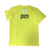 Gele Pijl Half Mouw T-Shirt Moschino , Yellow , Heren