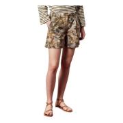 Relaxed Fit Bermuda Shorts met Exclusieve Print Massimo Alba , Green ,...