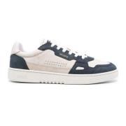 Beige Nubuck Sneakers met Blauwe Leren Panelen Axel Arigato , Beige , ...