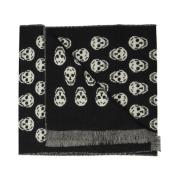 Sjaal met schedel motief Alexander McQueen , Black , Heren