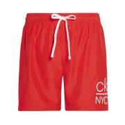 NYC Polyester Zwembroek Calvin Klein , Red , Heren