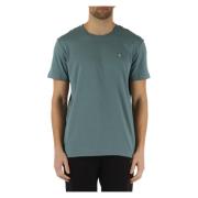 Katoenen T-shirt met Voorlogo Patch Calvin Klein Jeans , Green , Heren