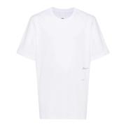 Biologisch Katoenen Wit T-shirt met Grafische Print Oamc , White , Her...