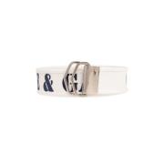 Riem met logo Dolce & Gabbana , White , Heren