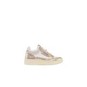 Witte Platine Open Mid Sneakers Autry , Pink , Dames