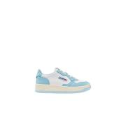 Witte en Celeste Lage Sneakers Autry , Blue , Dames