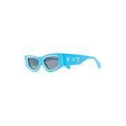 Oeri047 4507 Sunglasses Off White , Blue , Unisex
