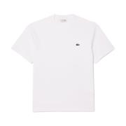 Logo Patch T-Shirt Lacoste , White , Heren