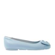 Blauwe Leren Ballerina Schoenen Hogan , Blue , Dames