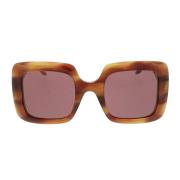 Gucci Dames Oversized Vierkante Zonnebril Gucci , Brown , Dames