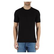 Grijze Katoenen T-shirt met Logo Print Daniele Alessandrini , Black , ...