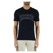 Katoenen Logo T-shirt Aeronautica Militare , Blue , Heren