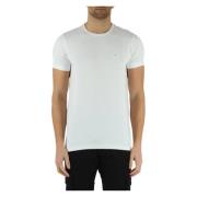 Slim Fit Katoenen Stretch T-Shirt met Voor Logo Patch Calvin Klein , W...
