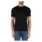 Essentiële Katoenen en Lyocell T-shirt Emporio Armani , Black , Heren